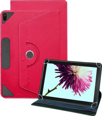 TGK Book Cover for Lenovo Tab 4 10 Plus TB-X704L / TB-X704F / TB-X704N 10.1 inch Universal Rotating Case  (Pink, Cases with Holder)