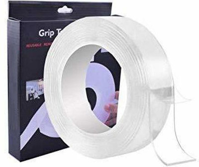 V Creation Double Sided Adhesive silicon Tape Medium Dispenser Cello tape (Manual)(Set of 1, Clear)