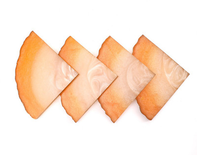 DULI Triangle Reversible Resin Coaster Set(Pack of 4)