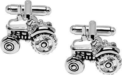 Shining Jewel Brass Cufflink(Silver)