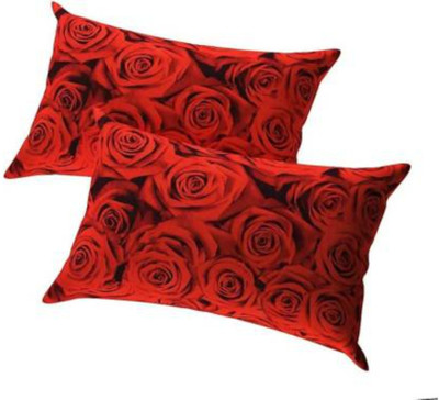 Supreme Home Collective Microfiber Pillows Cover(44 cm*69 cm, Pack of 4, Red)
