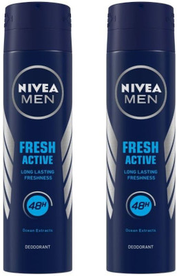 NIVEA Fresh Active Deodorant Spray – For Men On Flipkart For Rs. 285 @ 50% off