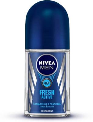 NIVEA Fresh Active Deodorant Roll-on  -  For Men  (50 ml)