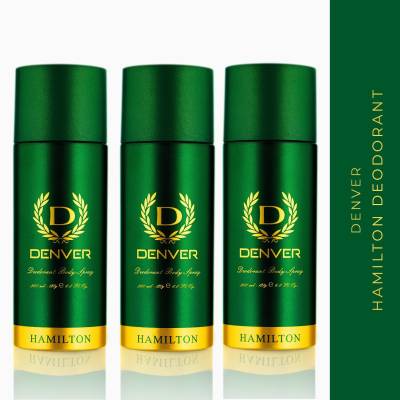 DENVER HAMILTON Deodorant Spray  -  For Men  (600 ml, Pack of 3)