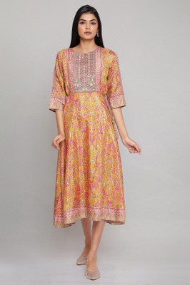 W Women A-line Red Midi/Calf Length Dress