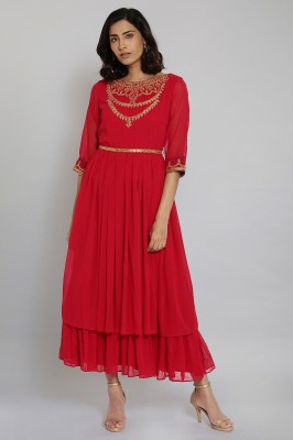 WISHFUL by W Women A-line Red Dress