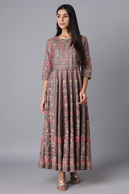 W Women Maxi Purple Ankle Length Dress