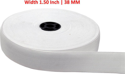Lucknow Crafts Knitted White Elastic(25 m)