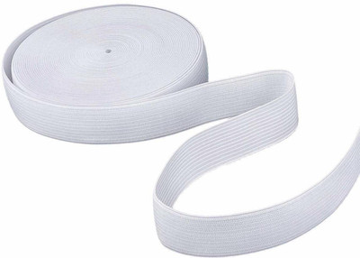 Lucknow Crafts Knitted White Elastic(15 m)