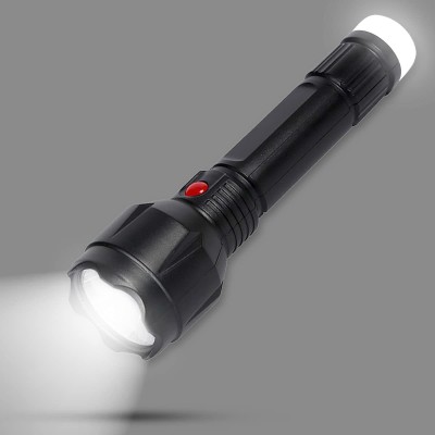 Nirvair Lithium Battery Hi - 20 Watt Bright Led Flashlight with Nigh Light Hand Torch 2 hrs Torch Emergency Light(Black)