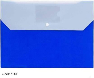 Ankita Plastic Double Pocket Folder(Set Of 6, Blue)