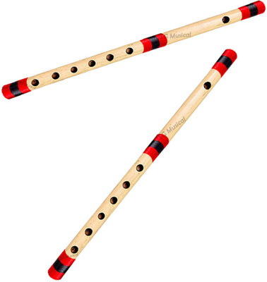 SG MUSICAL Indian Bansuri Combo Flute A+B Scale Bamboo Flute(40 cm)