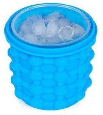 ActrovaX 1 L Silicone, Plastic XI™-150-DC-Ice Cube Mould and Container Box Ice Bucket(Blue)
