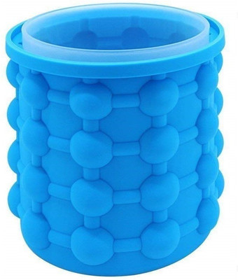 SWISS WONDER 1 L Plastic, Silicone IXV®-105-JU-The Ultimate Ice Cube Maker Ice Bucket(Blue)