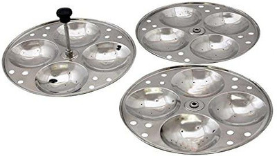 ActrovaX Stainless Steel 3 Layer Idli Maker Plates with Stand Induction & Standard Idli Maker(3 Plates , 12 Idlis )