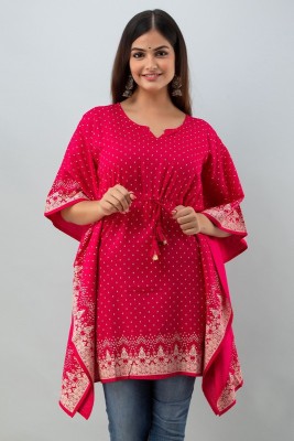 RAABA Printed Rayon Women Kaftan