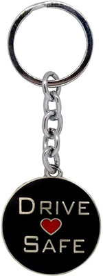 Deethyas Fashion Drive Safe I Need You Here with me Double-sided Round Metal Key Chain