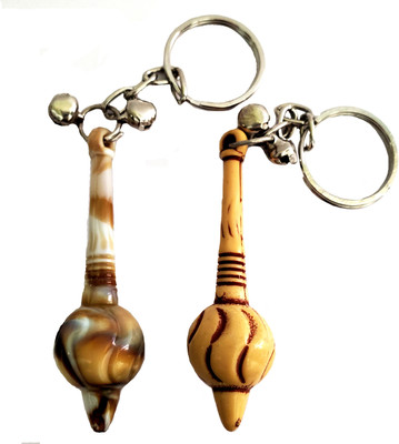 ShopTalk Marble And Wood Finish Hanuman Gada Pack of 2 Key Chain