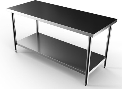 Aayas International Metal Office Table(Free Standing, Finish Color - Silver, Pre-assembled)