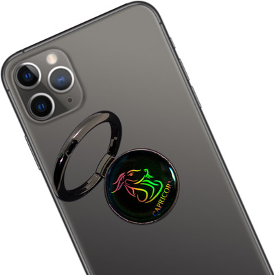 Swap-n-Snap 360° Holo-Ring Mobile Holder With ZODIAC DESIGN- CAPRICORN Changeable Logo Magnet , Selfie Grip, Handsfree Stand, Universal Metallic Dock Mobile Holder Mobile Holder