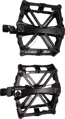 Geoman Bicycle Flat Pedal Set MTB Mountain Senior Ranger Bikes Free Size (Black) Pedal(Black)