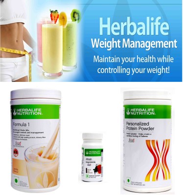 Herbalife Nutrition Formula 1 Weight Loss Combo ( Formula 1 Vanilla ,Protein 400 gm,Afresh Tulsi ) Plant-Based Protein(950 g, Vanilla)