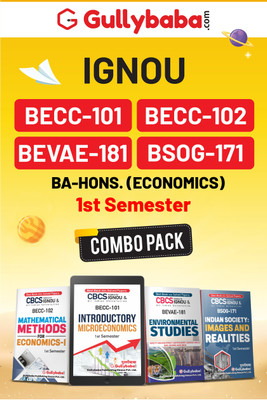 Gullybaba IGNOU Help Books CBCS BA. Honours (CORE COURSE) (Economics) BECC-101, BECC-102, BEVAE-181, BSOG-171 In English 1st Semester Combo(Paperback, Gullybaba.com Panel)