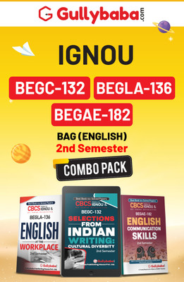 Gullybaba IGNOU Help Books CBCS BAG (CORE COURSE) (English) BEGC-132, BEGLA-136, BEGAE-182 In English 2nd Semester Combo(Paperback, Gullybaba.com Panel)