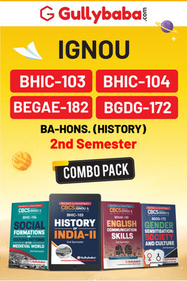 Gullybaba IGNOU Help Books CBCS BA. Honours (CORE COURSE) (History) BHIC-103, BHIC -104, BEGAE-182, BGDG-172 In English 2nd Semester Combo(Paperback, Gullybaba.com Panel)