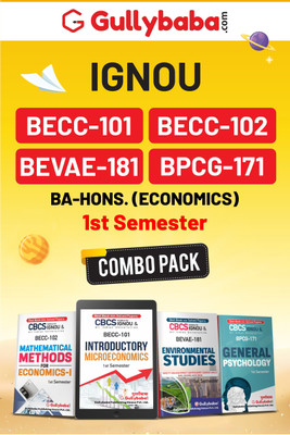 Gullybaba IGNOU Help Books CBCS BA. Honours (CORE COURSE) (Economics) BECC-101,BECC-102, BEVAE-181, BPCG-171 In English 1st Semester Combo(Paperback, Gullybaba.com Panel)