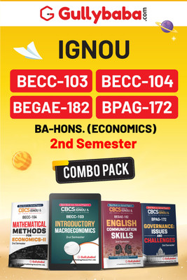 Gullybaba IGNOU Help Books CBCS BA. Honours (CORE COURSE) (Economics) BECC-103,BECC-104, BEGAE-182, BPAG-172 In English 2nd Semester Combo(Paperback, Gullybaba.com Panel)
