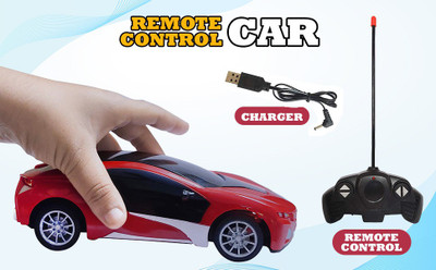 AS TRADERS Chargeable 3D Remote Control Lighting Famous Car for Kids(Blue)
