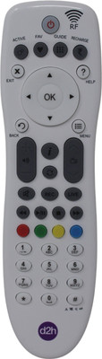 Pyai rf Remote Pairing Type Universal Videocon d2h HD RF Set top Box Remote Controller(White)