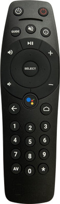 SHIELDGUARD Remote Control Compatible for  Binge Plus Set-Top Box (No Voice & Google Assistant functions) Tata Sky Remote Controller(Black)