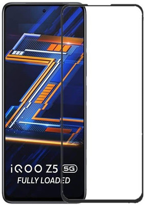 ISAAK Edge To Edge Tempered Glass for Vivo iQOO Z5 5G Edge to Edge, Full Glue, 11D Tempered Glass(Pack of 1)