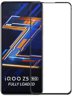 ISAAK Edge To Edge Tempered Glass for Vivo iQOO Z5 5G Edge to Edge, Full Glue, 11D Tempered Glass(Pack of 1)