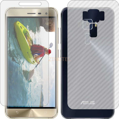 ZINGTEL Front and Back Screen Guard for ASUS ZENFONE 3 ZE552KL (Front Matte Finish & Back 3d Carbon Fiber)(Pack of 2)