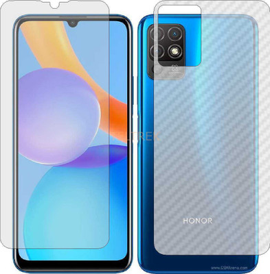 TELTREK Front and Back Screen Guard for HONOR PLAY 5T YOUTH (Front Matte Finish & Back 3d Carbon Fiber)(Pack of 2)