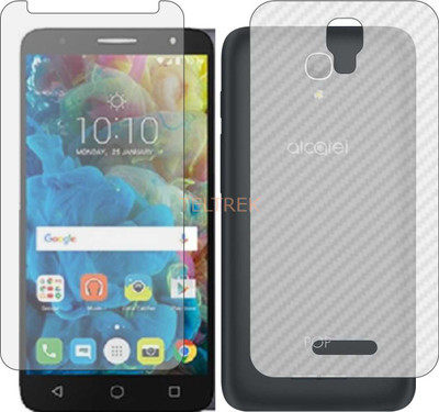 TELTREK Front and Back Screen Guard for ALCATEL POP 4 PLUS (Front Matte Finish & Back 3d Carbon Fiber)(Pack of 2)
