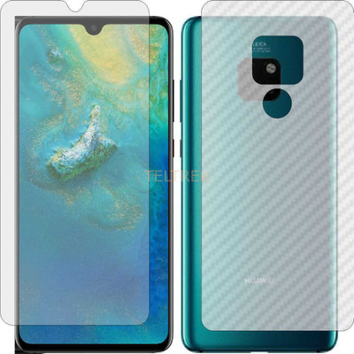 TELTREK Front and Back Screen Guard for HUAWEI HONOR MATE 20 (Front Matte Finish & Back 3d Carbon Fiber)(Pack of 2)