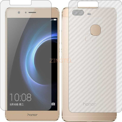 ZINGTEL Front and Back Screen Guard for HUAWEI HONOR V8 (Front Matte Finish & Back 3d Carbon Fiber)(Pack of 2)