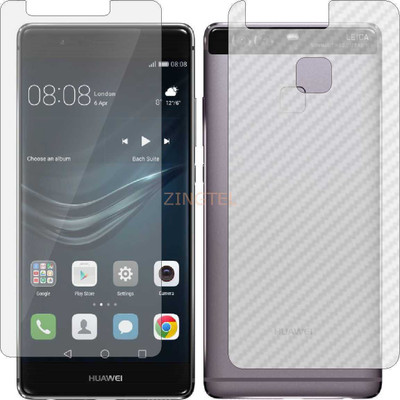 ZINGTEL Front and Back Screen Guard for HUAWEI P9 (Front Matte Finish & Back 3d Carbon Fiber)(Pack of 2)