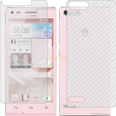 ZINGTEL Front and Back Screen Guard for HUAWEI ASCEND G6 4G (Front Matte Finish & Back 3d Carbon Fiber)(Pack of 2)