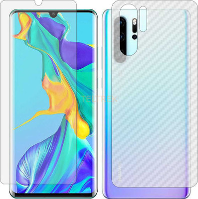TELTREK Front and Back Screen Guard for HUAWEI P30 PRO (Front Matte Finish & Back 3d Carbon Fiber)(Pack of 2)