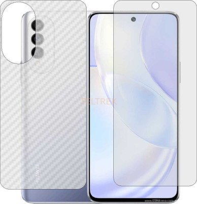 TELTREK Front and Back Screen Guard for HONOR NOVA 8 SE YOUTH CHLAL60 (Front Matte Finish & Back 3d Carbon Fiber)(Pack of 2)