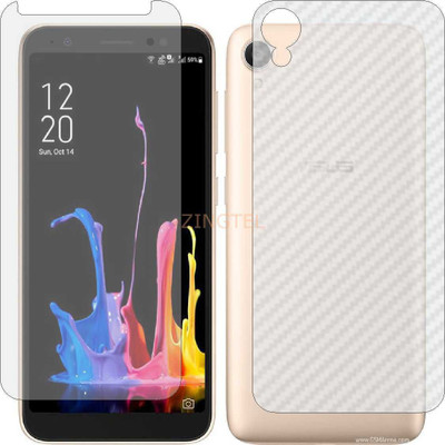 ZINGTEL Front and Back Screen Guard for ASUS ZENFONE LITE L1 (Front Matte Finish & Back 3d Carbon Fiber)(Pack of 2)