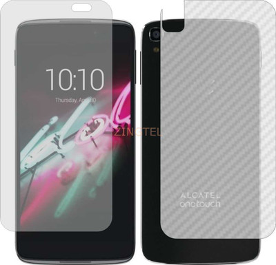 ZINGTEL Front and Back Screen Guard for ALCATEL IDOL 3C (Front Matte Finish & Back 3d Carbon Fiber)(Pack of 2)