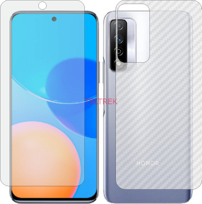 TELTREK Front and Back Screen Guard for HONOR PLAY5T PRO (Front Matte Finish & Back 3d Carbon Fiber)(Pack of 2)