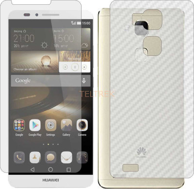 TELTREK Front and Back Screen Guard for HUAWEI HONOR ASCEND MATE 7 (Front Matte Finish & Back 3d Carbon Fiber)(Pack of 2)