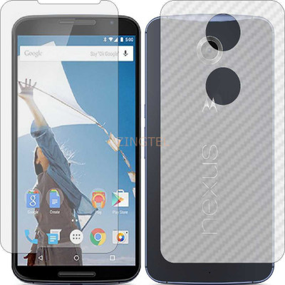 ZINGTEL Front and Back Screen Guard for GOOGLE NEXUS 6 (Front Matte Finish & Back 3d Carbon Fiber)(Pack of 2)